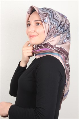 Piramit Twill İpek Eşarp 1866-5