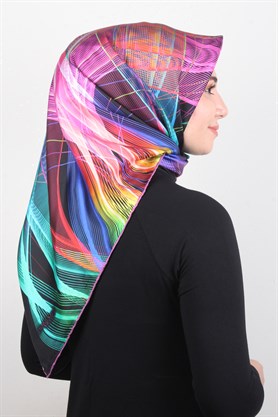 Piramit Twill İpek Eşarp 1867-3