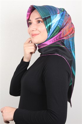 Piramit Twill İpek Eşarp 1867-3