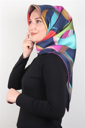 Piramit Twill İpek Eşarp 1876-3