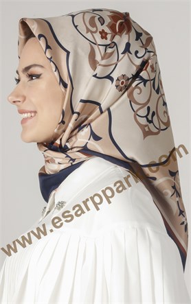 Piramit Twill İpek Eşarp 1881-10