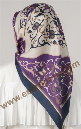 Piramit Twill İpek Eşarp 1881-11