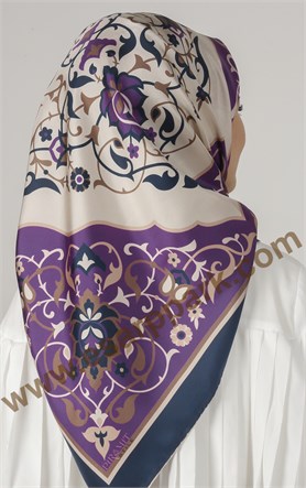 Piramit Twill İpek Eşarp 1881-11