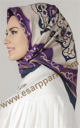 Piramit Twill İpek Eşarp 1881-11