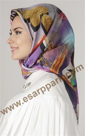 Piramit Twill İpek Eşarp 1881-5