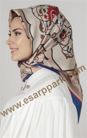 Piramit Twill İpek Eşarp 1881-8