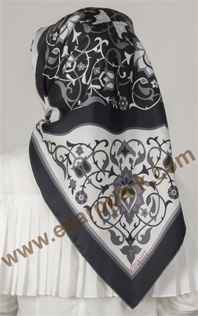 Piramit Twill İpek Eşarp 1881-9