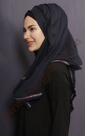 Şeritli Coton Şal  1248-14