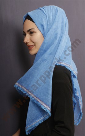 Şeritli Coton Şal  1248-3