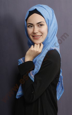 Şeritli Coton Şal  1248-3