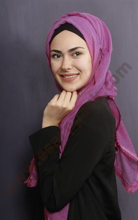 Şeritli Coton Şal 1248-8