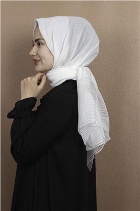 Prenses Stor Şal 4297-2 Beyaz