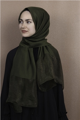 Prenses Stor Şal 4297-20 Yağ Yeşili