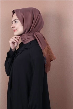 Prenses Stor Şal 4297-5 Açık Kahverengi
