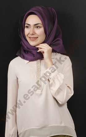 Prenses Tül Eşarp 3001-19 Mürdüm