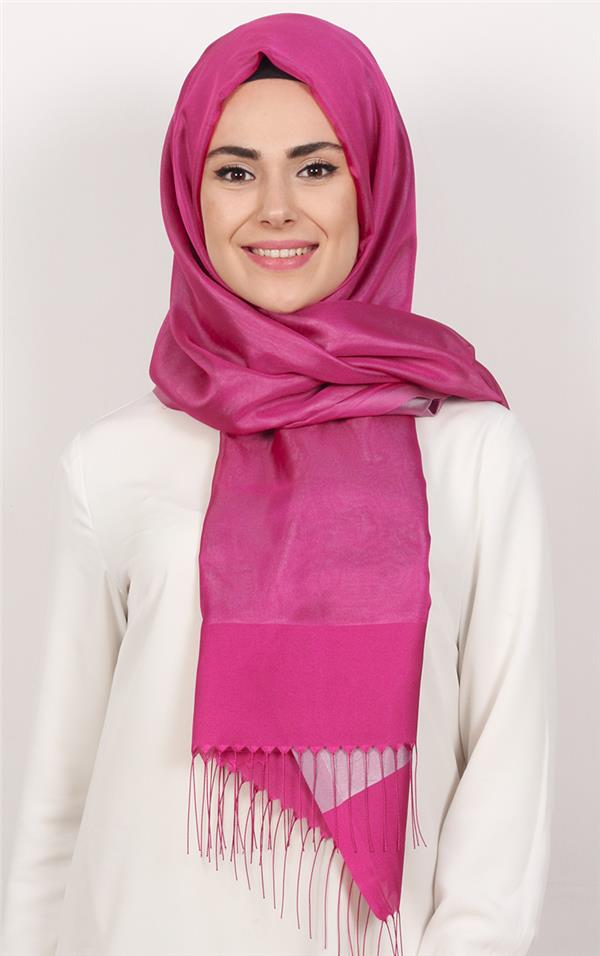 Prenses Tül Şal 2808-11 Şeker Pembe