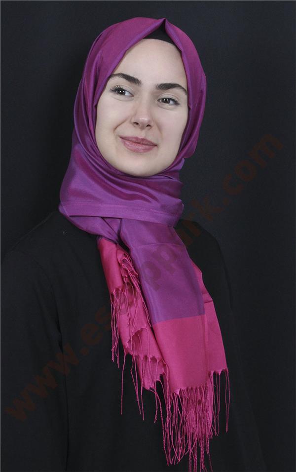 Prenses Tül Şal 2808-2 Fuşya