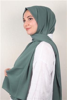 Qoza Cazz Şal 1489-16 Koyu Mentol