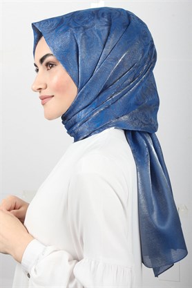 Rose Simli Şal 1275-7 Mavi