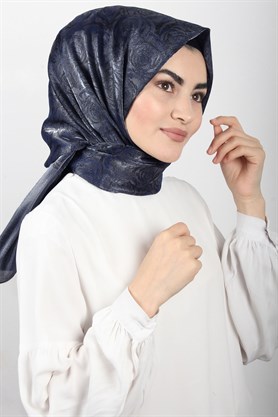 Rose Simli Şal 1385-40 Lacivert