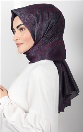Rose Simli Şal 1385-48 Mor