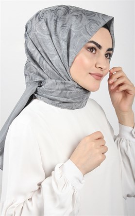 Rose Simli Şal 1385-49 Gri