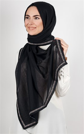 Şeritli Coton Şal 1249-1