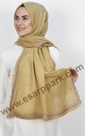 Şeritli Coton Şal 1249-10