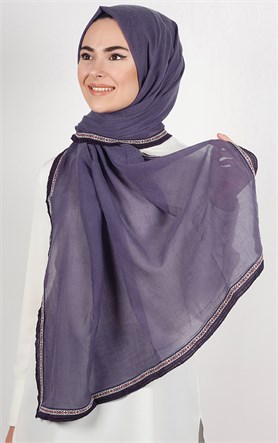 Şeritli Coton Şal 1249-12