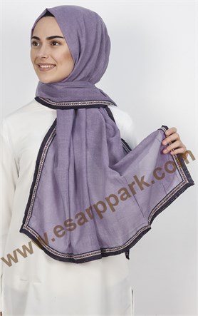 Şeritli Coton Şal 1249-14