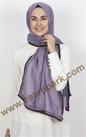 Şeritli Coton Şal 1249-14