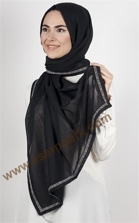 Şeritli Coton Şal 1249-16