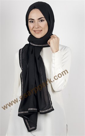 Şeritli Coton Şal 1249-16