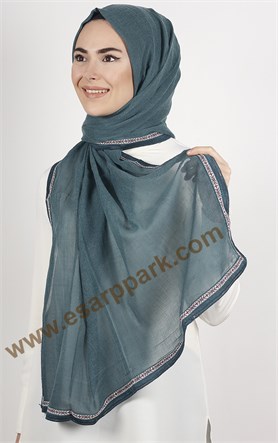 Şeritli Coton Şal 1249-17