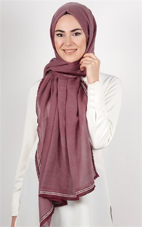 Şeritli Coton Şal 1249-18