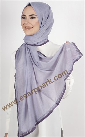 Şeritli Coton Şal 1249-3