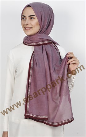 Şeritli Coton Şal 1249-4