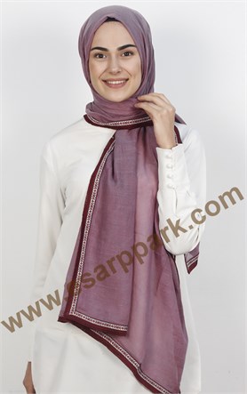 Şeritli Coton Şal 1249-4