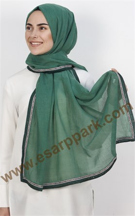 Şeritli Coton Şal 1249-5