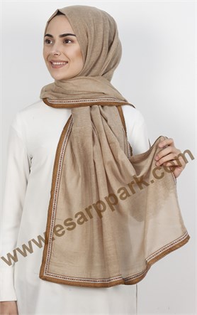Şeritli Coton Şal 1249-7