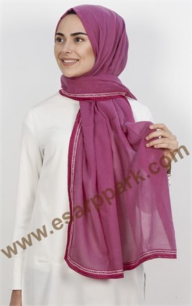 Şeritli Coton Şal 1249-8