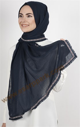 Şeritli Coton Şal 1249-9