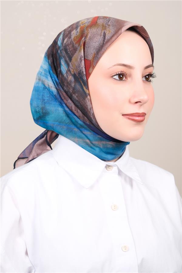 Silk Life Firuze Soft Eşarp 1721-7