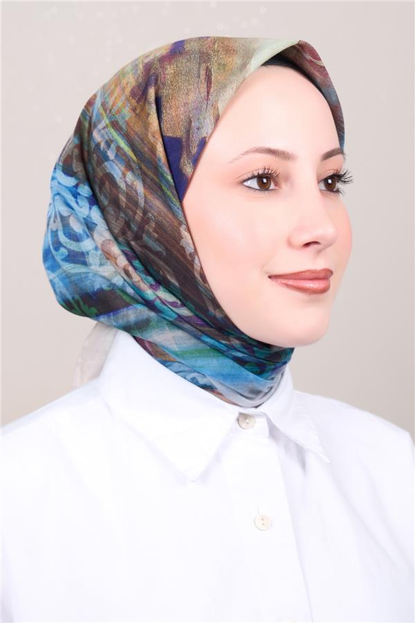 Silk Life Firuze Soft Eşarp 1721-8