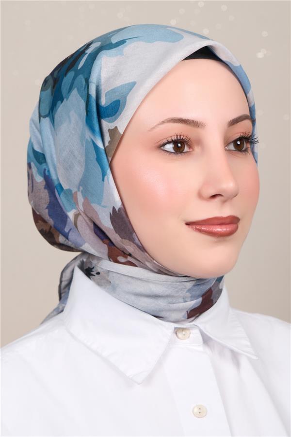 Silk Life Firuze Soft Eşarp 1722-8
