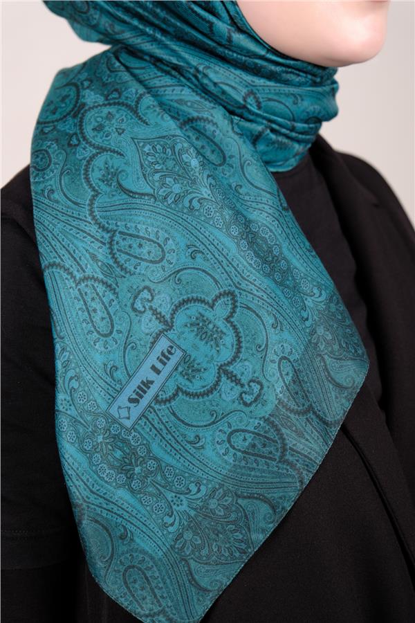 Silk Life Firuze Soft Şal 1510-2