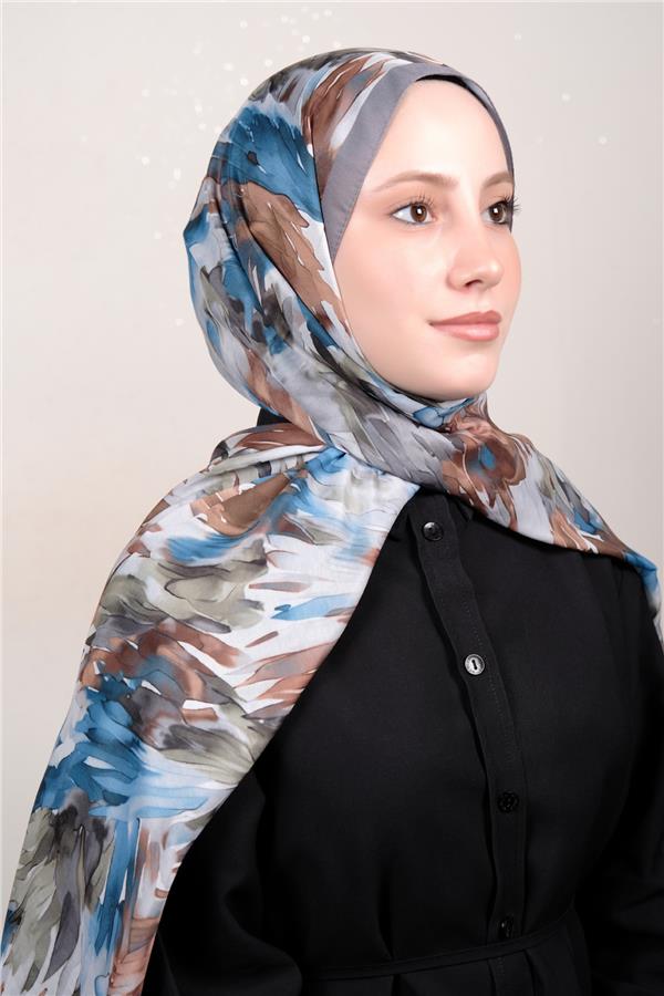 Silk Life Firuze Soft Şal 1511-6