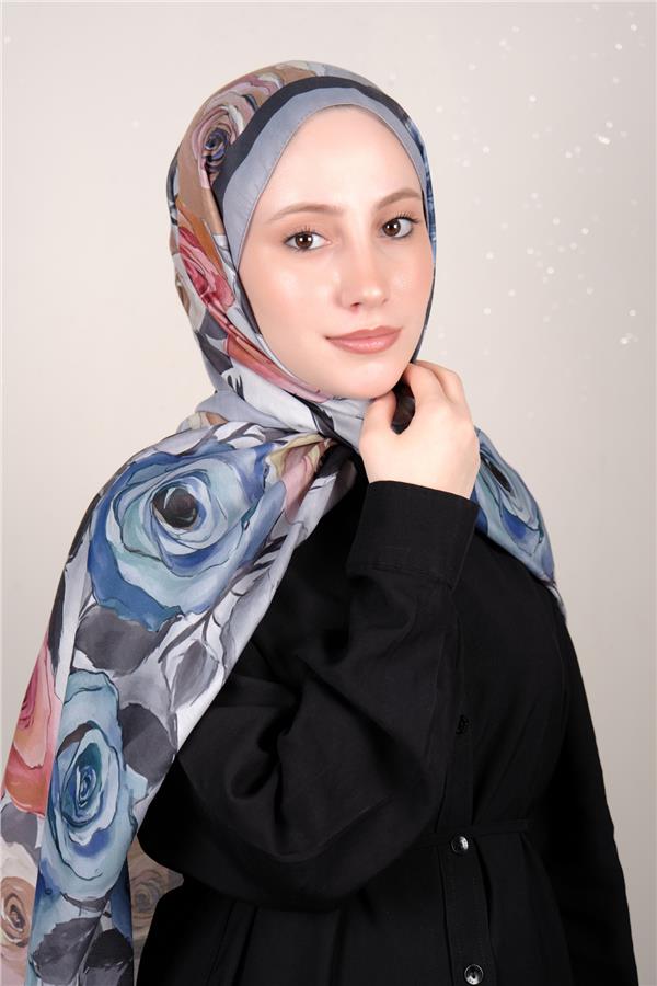 Silk Life Firuze Soft Şal 1512-1