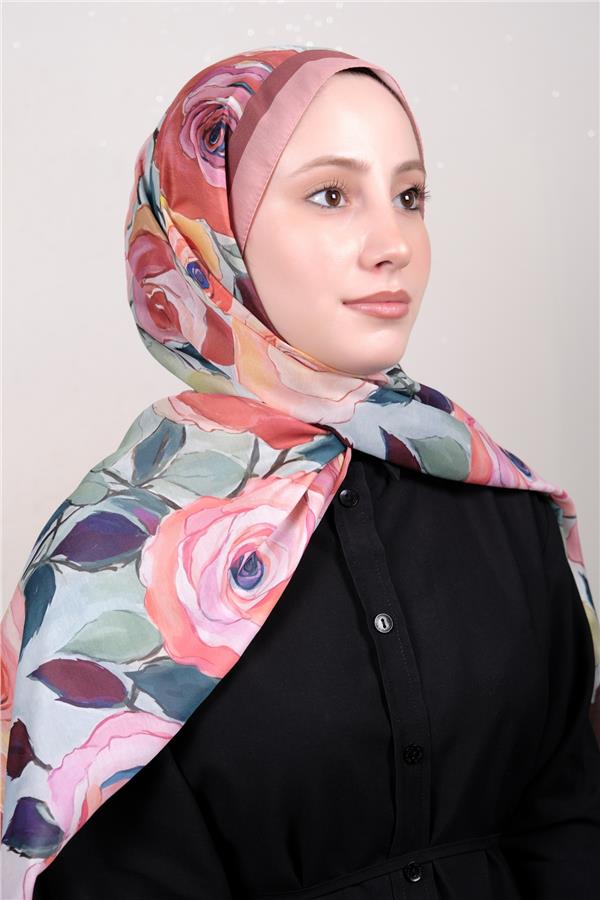 Silk Life Firuze Soft Şal 1512-2