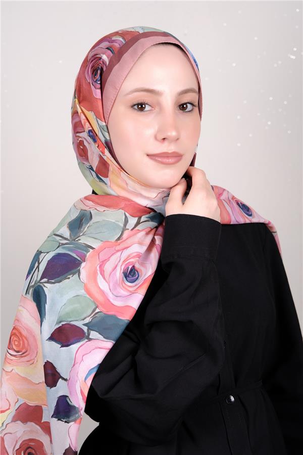 Silk Life Firuze Soft Şal 1512-2